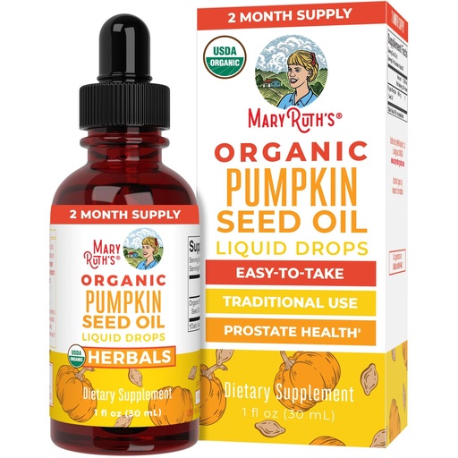 [BRSW2BI3BUIBU33D] MARYRUTH'S Organics Pumpkin Seed Oil Cold Pressed | 2 Month Supply | USDA Organic Pumpkin Seed Liquid Drops for Men and Women | Urinary Health in Men | Sugar Free | Vegan | Non-GMO | 60 Servings