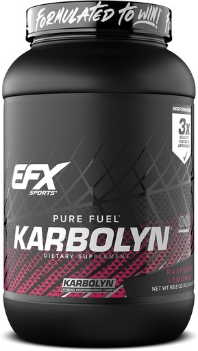 [BRSWYCQLOQFW2ET7] EFX Sports Karbolyn Fuel | Fast-Absorbing Carbohydrate Powder | Carb Load, Sustained Energy, Quick Recovery | Stimulant Free | 35 Serventes (Raspberry Lemonade)