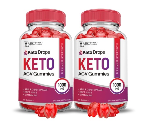 [BRSROA32DF6GYCI4] (2 Pack) Keto Drops Keto ACV Gummies Advanced Formula 1000MG Keto Drops Keto Gummies Apple Cider Vinegar Formulated with Pomegranate Beet Juice Powder B12 Vegan Non GMO 120 Gummys