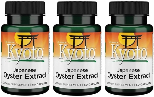 [BRSWGZIDOJ4BAELU] Swanson Kyoto Japanese Oyster Extract - Natural Supplement Promoting Drive & Wellness for Men & Women - (500 Milligrams 60 Capsules) (3 Pack)