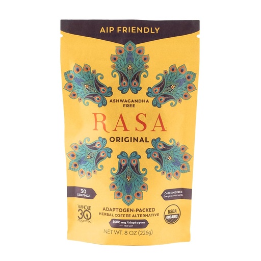 [BRSRMFD5B5YREF3J] Rasa Original (AIP Diet Version) – Adaptogenic Mushroom Coffee Alternative | Made for Autoimmune Protocol Diet - No Nightshades | Ashwagandha-free, Vegan, Keto, Whole 30, Ayurveda Wellness Tonic with Chaga & Reishi (8 oz / 30 Servings)
