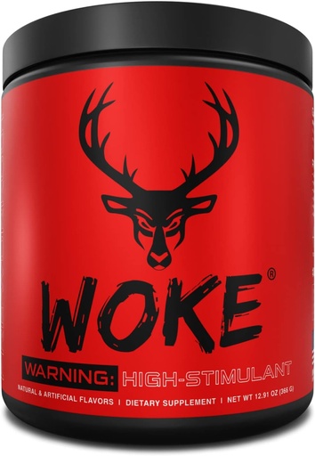 [BRSWGEIQBEBWKYLD] Abróchate - Woke - ALTO STIM Pre Workout - Mejor Tasting - Focus Nootropic, Bomba, Fuerza y Crecimiento, 30 Servimientos (Blood Raz)