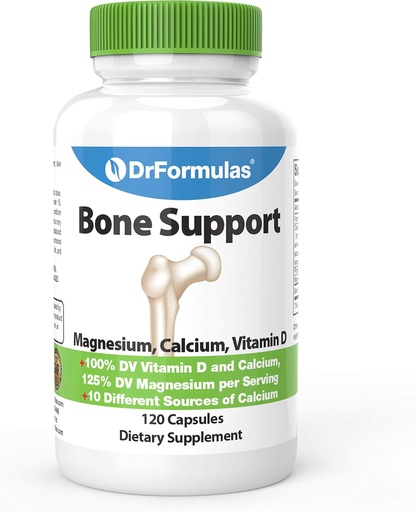 [BRSWIZIADF5BOA3M] DrFormulas Bone Support 100% DV 1000mg Calcium Supplement Carbonate, Citrate, Gluconate, (not d-glucarate) Chloride with Vitamin D, Magnesium and Boron - 30 Day Supply