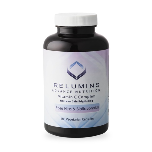[BRSWIHQEBMABW2Q5] Relumins Advanced Vitamin C Supplement with Rose HIPS - 1000mg of Vitamin C, Immune Support & Collagen Production, Made in USA, for a Summer Glow Skin, 180 Capsules (30-Day Supply)