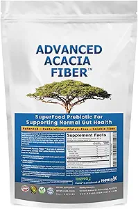 [BRSRMFAOOZ7A2HIV] Organic Acacia Fiber Powder Prebiotic Soluble Fiber Powder Perfect Bathroom Trips, Digestion, IBS Relief, Leaky Gut Repair 24oz w/Scooper