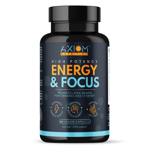 [BRSRAZIYCUIREALK] Energy and Focus - Extra Strength 200mg Caffeine and Lions Mane Mushroom Supplement, 60 Capsules - with Alpha GPC, L-Theanine, L-Tyrosine to Support Brain Function and Concentration
