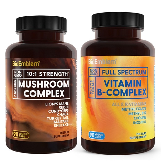 [BRSRABIHOECW2C3D] BioEmblem Vitamin B-Complex and Mushroom Complex