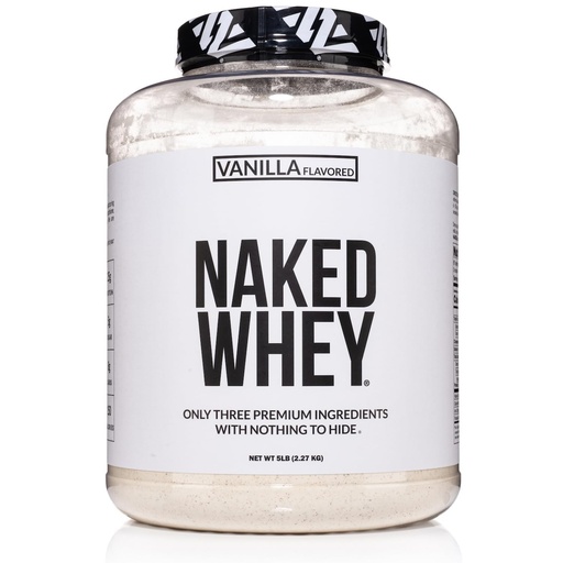 [BRSWKFQECZYQ2HLU] NAKED Vanilla Whey Protein Powder - All Natural Grass Fed Whey Protein Powder, Vanilla Flavor, Organic Coconut Sugar, 5Lb Bulk, GMO-Free, Soy Free, Gluten Free - 61 Servings