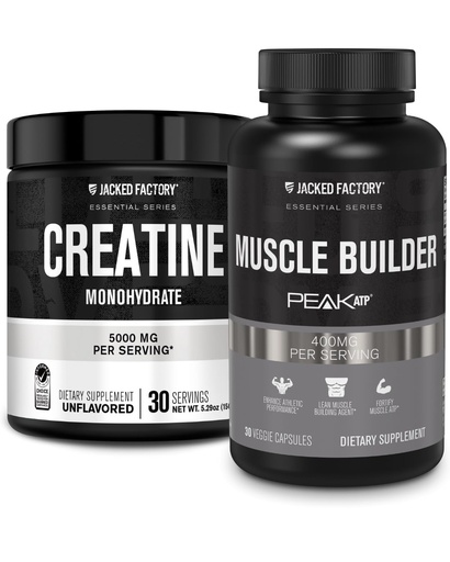 [BRSRAGQ6BMCAOCIZ] Jacked Factory Creatine Monohydrate Powder 150g - Creatine Supplement for Muscle Growth, Increased Strength & Essentials Muscle Builder - Daily Muscle Builder with PeakATP (30 Capsules)