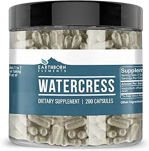 [BRSW2FIDOAFRMFI4] Earthborn Elements Watercress 200 Capsules, Pure & Undiluted, No Additives