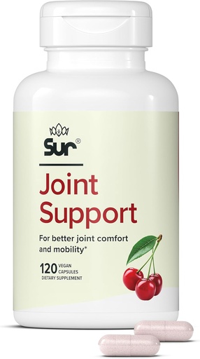 [BRSROHQZAUCBQAY4] Sur Joint Support FruiteX-B Tart Cherry Capsules - Vegan Fast-Acting Relief for Better Joint Comfort and Mobility - Whole Tart Cherry and Calcium Fructoborate, Muscle Recovery (120 Capsules)