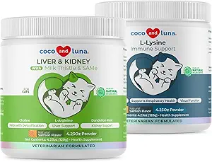 [BRSRAFL7OANQKYIV] Immunity + Liver and Kidney Support for Cats - with Milk Thistle, Same, L-Arginine & Turmeric, and Dandelion Root for Detox.