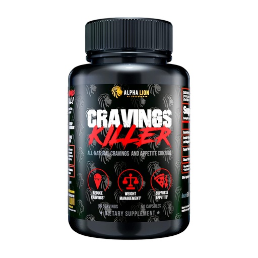 [BRSRMYD3OF7RE23G] Alpha Lion Cravings Killer Supplement with Saffron Extract & Garcinia Cambogia Extract for Metabolism & Diet Support, Helps Control Hunger & More (50 Capsules)