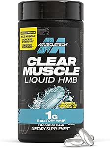 [BRSWGA3YBEGRG3LX] Muscletech HMB Supplements 1000mg, Clear Muscle (84 Liquid Softgels) - Highest Grade HMB for Lean Muscle & Recovery, HMB Free Acid Muscle Supplement, Help Decrease Muscle Breakdown, Packaging May Vary