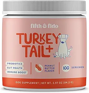 [BRSRAZYEBN6AO336] Turkey Tail Mushroom + Probiotics for Dogs – Lump & Lipoma Support, Gut & Immune Health, Energy & Vitality – Reishi + Turkey Tail Powder, 100 Servings