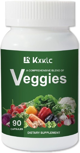 [BRSROAL3BMBGYC3P] Veggies -Whole Food Supplement with Super-Food Vegetables for Women, Men, and Kids-90 Veggie Capsules with High Vitamins & Minerals. (Veggies 1 Pack)