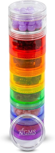[BRSWGGQQPINQY2Y7] 7 Day Medicine Pill Organizer - Stackable Pill Box - Fits Small Tablets & Vitamin Supplements - Keep Your Daily Medicine Organized in One Place - Small - Rainbow