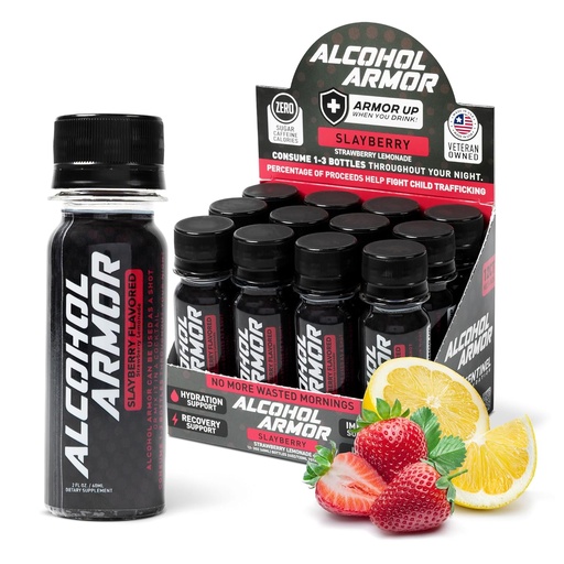 [BRSROBA2AUFB63LF] Slay Berry Elixir - Hydration Support, Essential Vitamins and Electrolytes, Vitamin B12, Milk Thistle - 12 Pack