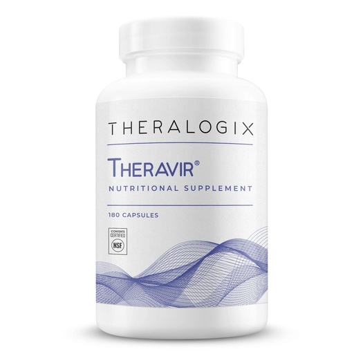[BRSWY2YHDIGRYET3] Theralogix Theravir Immune Support Supplement - 90-Day Supply - Immune Support Supplement for Women & Men - Includes Vitamin D3, Vitamin C, Zinc, Quercetin & Melatonin - NSF Certified - 180 Capsules