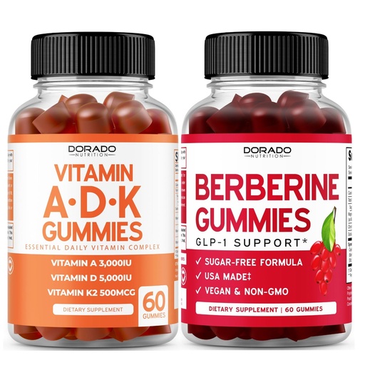 [BRSRAFDQBEIWGE3J] ADK Gummies Vitamin D3 K2 (60 Gummies) Sugar Free Vitamin D3 K2 - Supplement with D & K - 10 Vegan Supplement - Berberine Gummies with Ceylon Cinnamon for Adult - Non GMO & Made in USA