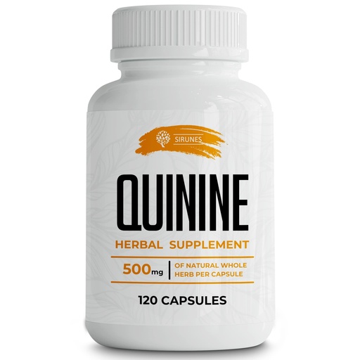 [BRSWYBLQAEGQKD3X] Leg Cramps Relief Quinine Capsules – Natural Cinchona Bark Supplement for Cramp Defense & Digestive Health – 500 mg Quinine Pills, 120 Tablets, Non-GMO, Gluten-Free