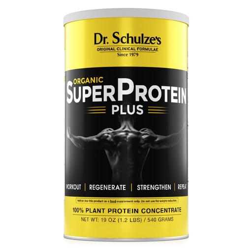 [BRSWKH3YDIBGGHTB] Dr. Schulze's SuperProtein Plus - Plant-Based Protein Powder - Active Lifestyle Supplement - Supports Muscle Health - Drink Mix - Gluten-Free & Vegan - 19 oz (20 Servings)