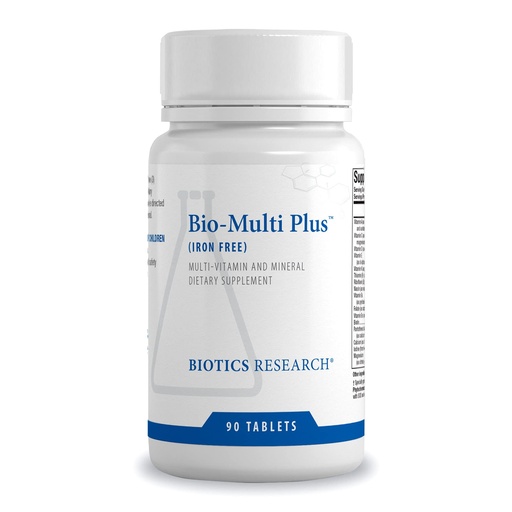 [BRSWGEADDEFAAGTU] Biotics Research Bio Multi Plus Iron Free Multivitamin, Chelated Minerals, Iron Free, Emulsified Fat Soluble Vitamins, High antioxidants, SOD, Catalase 90 Tablets