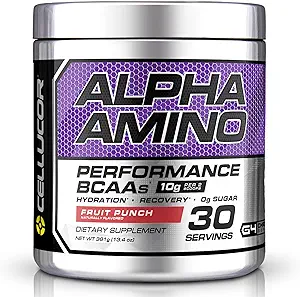 [BRSWIBAICB4AEC32] Cellucor Alpha Amino EAA & BCAA Powder | Branched Chain Essential Amino Acids + Electrolytes | ICY Blue Razz | 30 Servings