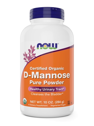 [BRSRMBQ3CIPAAETD] NOW Foods Pure, Organic D-Mannose 10 oz Powder - Bladder Cleanse and Urinary Tract Health Supplement - Non-GMO - Vegan Friendly - 2000mg / 2 Grams per Serving