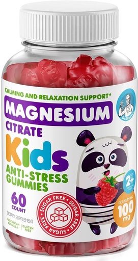 [BRSW2ZQ7C54B4HI6] DR. MoriTZ シュガーフリー カルシウム マグネシウム キッズ・大人用 - Non-GMO Kids Magnesium Gummies - Raspberry Flavor - 1-Pack (60 カウント)
