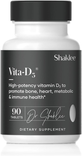 [BRSRAEINBAFA4AI4] Shaklee - Vita-D3® 2,000 IU - High-Potency Vitamin D3 for Bone, Heart, and Immune Health | Vitamin D, Enhance Calcium Absorption and Overall Wellness | 1 Tablet Daily - 90 Tablets