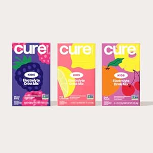 [BRSROCATBANAYETL] Cure Hydration - Kids Electrolyte Drink Mix | Plant-Based Pediatrician Formulated Rehydration Powder | No Added Sugar, Non-GMO, Gluten-Free | Pink Lemonade, Mixed Berry, Fruit Punch - Bundle