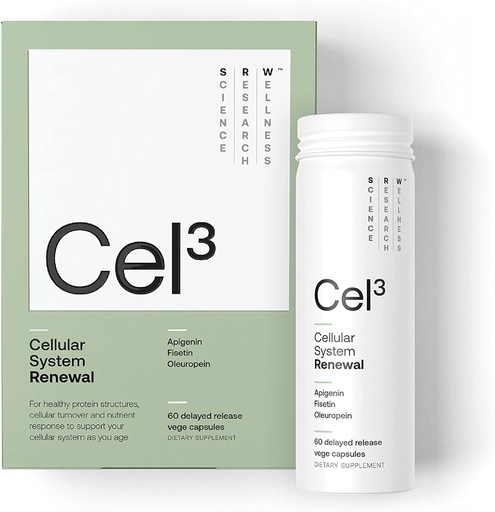 [BRSW2YA3BYFBE3TD] SRW Cel³ Renewal 60 Capsules | Stem Cell Supplement with Fisetin, Apigenin & Oleuropein | for Youthful Cell Function & Renewal, Healthy Aging