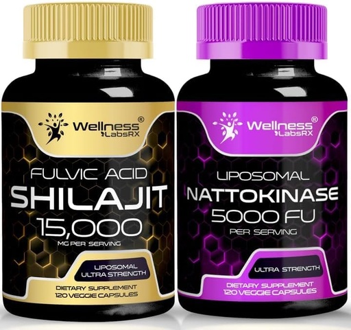 [BRSROCT4OBYGK3Q7] Nattokinase Supplement Capsules - 5000 FU - Enzymes from Pure Japanese Natto Extract | Bundle