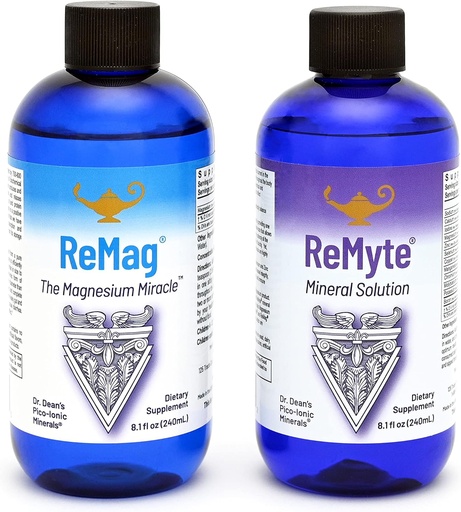 [BRSWYZQOCQNGGCIY] RnA ReSet ReMag & ReMyte - Liquid Magnesium and Multi-Mineral supplement Bundle, 8.1 Fl Oz each (2-Pack)