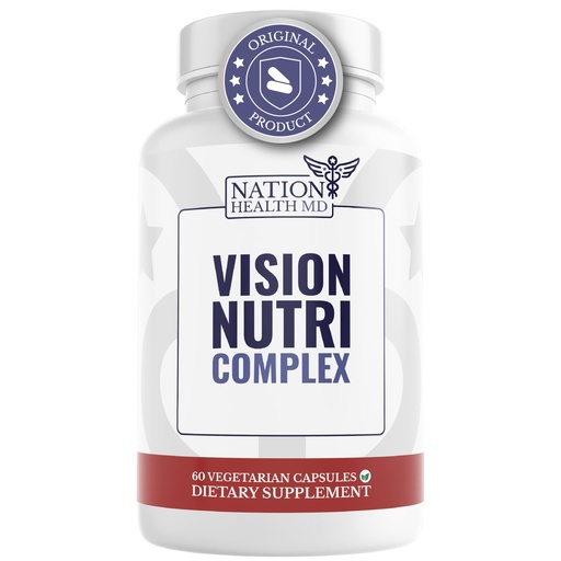 [BRSROAQFCQMGE33H] Vision Nutri Complex - Eye Vitamins with Lutemax 2020 Lutein & Zeaxanthin, Bilberry, Eyebright - Advanced Eye Supplements for Eyes Health, Vision Support & Retina Wellness - 60 Caps