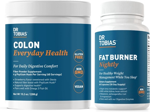 [BRSRAHA3AUDR4CTG] Dr. Tobias Colon everyday Health and Fat Burner nightly, Daily Digestive " night Time Metabolic Support, Curb Cravings, Boost Energy ' Gut Health, Non-GMO