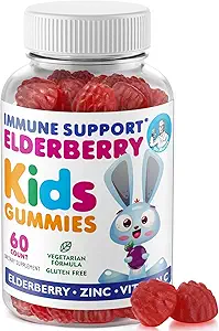 [BRSWYEAPAQMGY2DJ] DR. MORITZ Elderberry Gummies for Kids & Toddlers - Immune System Booster- Health Support with Black Sambucus Elderberries Extract - Herbal Immunity Boost Supplement