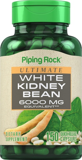 [BRSROBIBBABR6G3L] Piping Rock White Kidney Bean Extract | 150 Capsules | Non-GMO & Gluten Free Supplement