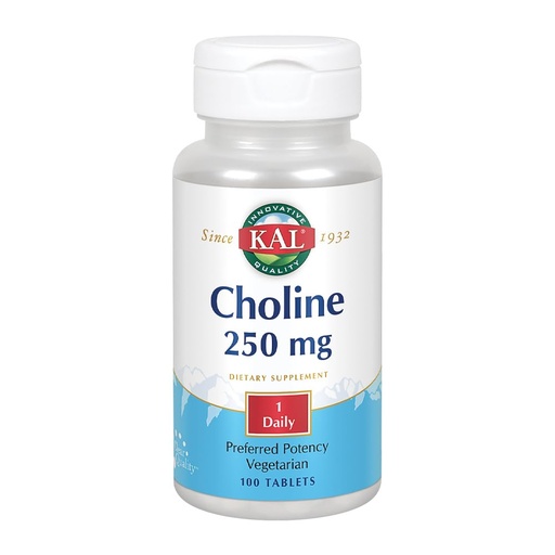 [BRSWIYQHDEGRSFYZ] KAL Choline Tablets, 250 mg, 100 Count