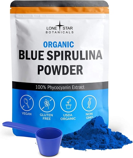 [BRSWYEA7OAGROH3A] Star Solat Botanicals Blue Spirulina Powder - 100% Pure Blue Algae, Sense peix fa olor, Vegan Superfos per les suavitats i les begudes, no GMO, Guten-Free, Vegan