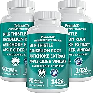 [BRSRAFQLAR5RGC3L] 32-in-1 Liver Cleanse Detox and Repair with Milk Thistle, Silymarin, Artichoke Extract, Beetroot Powder - Gallbladder Supplement with Active Liver Health Formula - 1426mg (90ct, Pack of 3)