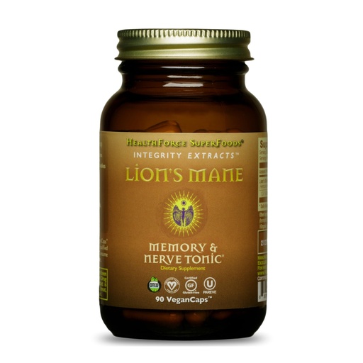 [BRSWYZY5CMBGECTL] HEALTHFORCE SUPERFOODS Integrity Extracts Lion's Mane – Capsules - 90 Vegan Capsules
