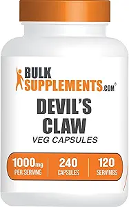 [BRSRMAALBUFROHTL] BulkSupplements.com Devil's Claw Extract Capsules - Devils Claw Herbal Supplement, Devil's Claw Capsules - Vegan & Gluten Free, 2 Capsules per Serving, 240 Veg Capsules (Pack of 1)