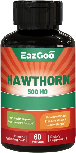 [BRSRMCAZO56QME3K] Hawthorn Berry Capsules- Antioxidant, cirkulering Support-Hawthorne Supplement- 60 Kapsler Vegan, Non- GMO