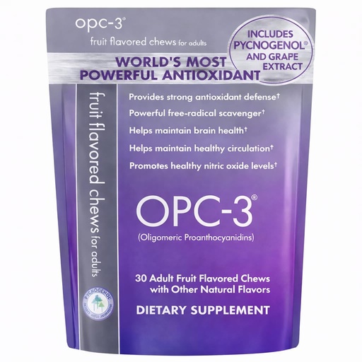 [BRSW2ZTQBUARUC3P] Isotonix OPC-3 Antioxidant Chews | Circulation, Vision & Skin Support | Grape Seed, Red Wine, Pine Bark (Pycnogenol®), Bilberry & Citrus Bioflavonoids | Chewable Antioxidant Supplement - 30 Count