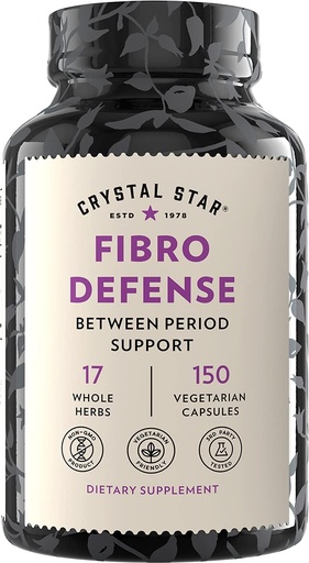 [BRSWGZQ7OJ5R4CDP] Crystal Star Fibro Defense, 150 Capsules - Breast & Uterine Health Between Periods - Natural Herbal Supplement Caps for Women - Vegetarian, Non GMO