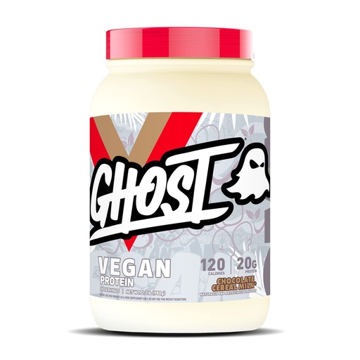 [BRSWYZL2DMPQGCT7] GHOST Vegan Protein Powder, Chocolate Cereal Milk - 2lb, 20g of Protein - Plant-Based Pea & Organic Pumpkin Protein - ­Post Workout & Nutrition Shakes, Smoothies, & Baking - Soy & Gluten-Free