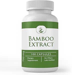 [BRSWGHA7BYCRAA3X] Pure Original Ingredients Bamboo Extract, (100 Capsules) Always Pure, No Additives Or Fillers, Lab Verified