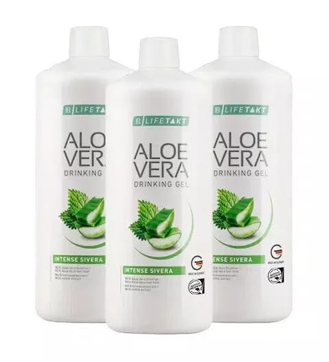 [BRSRAAT5CJ7RSG37] LR Lifetakt Aloe Vera Drinking Gel Intense Sivera Health Care Women Men Drink Every Day Natural Treatment Set of 3-1000 ml./33.3 fl.oz